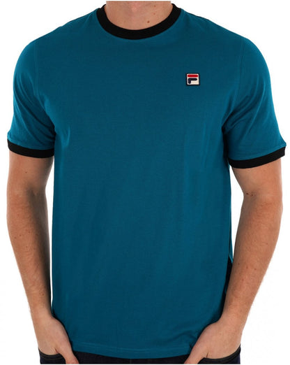 Fila Vintage Ringer T-Shirt Lagunenschwarz