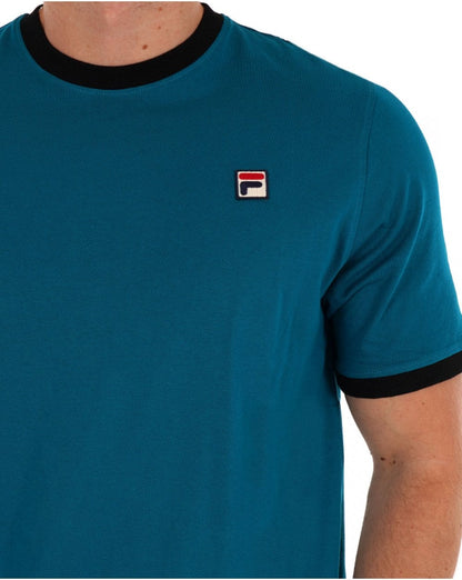 Fila Vintage Ringer T-Shirt Lagunenschwarz