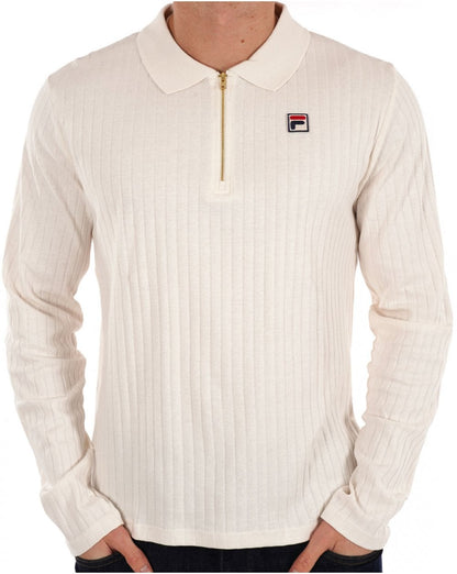 Fila Vintage Rib Zip Polo Gardenia