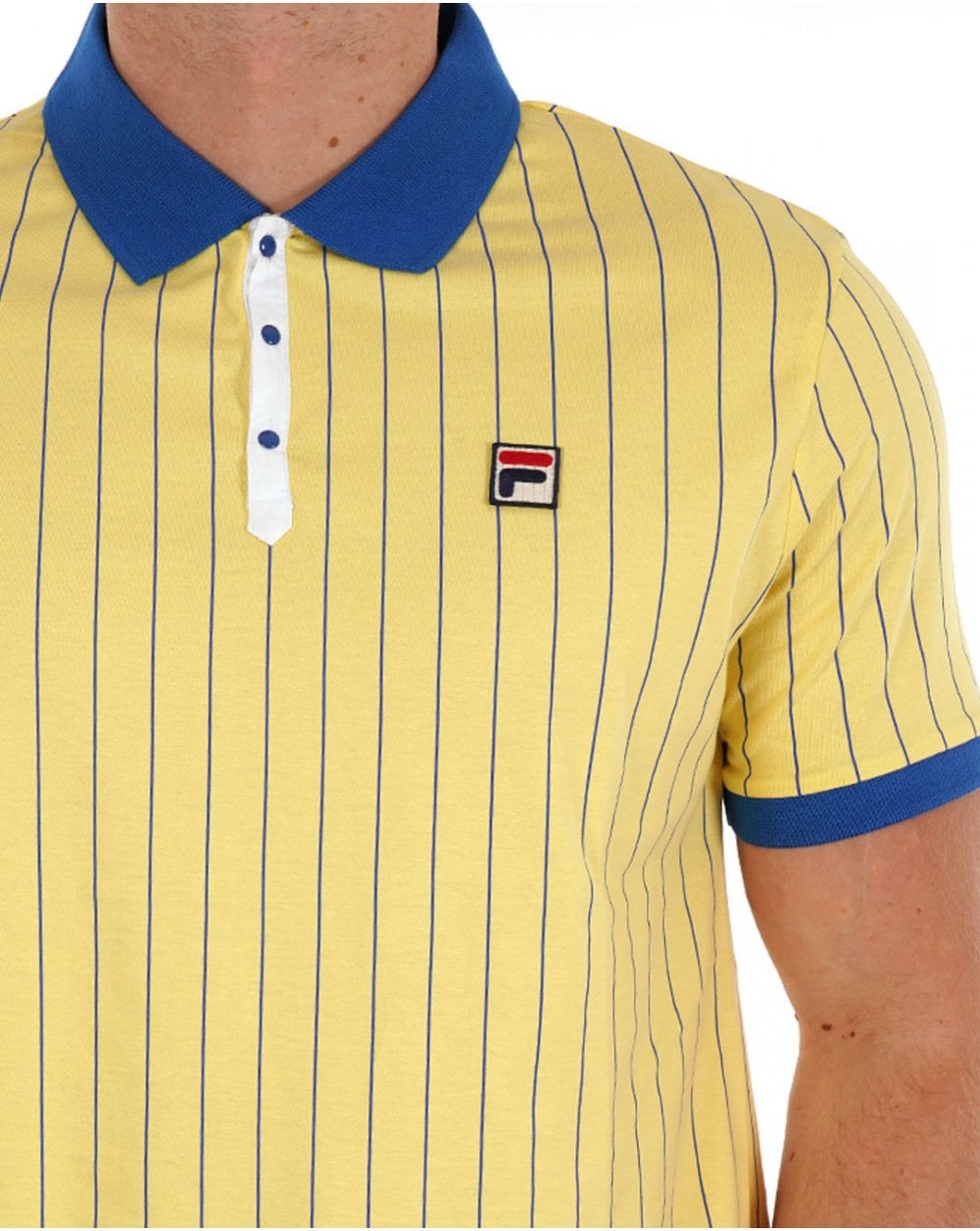 Fila Vintage BB1 ​​Poloshirt Hellgelb / Türkisches Meer