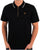 Fila Gold Tipped Zip Polo Black