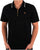 Fila Gold Tipped Zip Polo Black