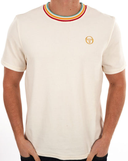 Sergio Tacchini Slice Velour T-Shirt Gardenia