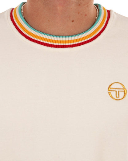 Sergio Tacchini Slice Velour T-Shirt Gardenia