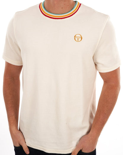 Sergio Tacchini Slice Velour T-Shirt Gardenia