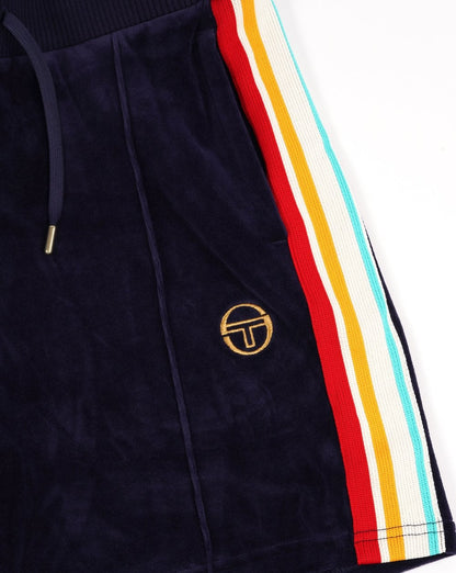 Sergio Tacchini Slice Veloursshorts Marineblau