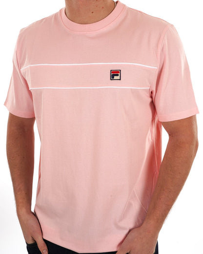 Fila Vintage Tris T-Shirt Rosa Kreide/Weiß