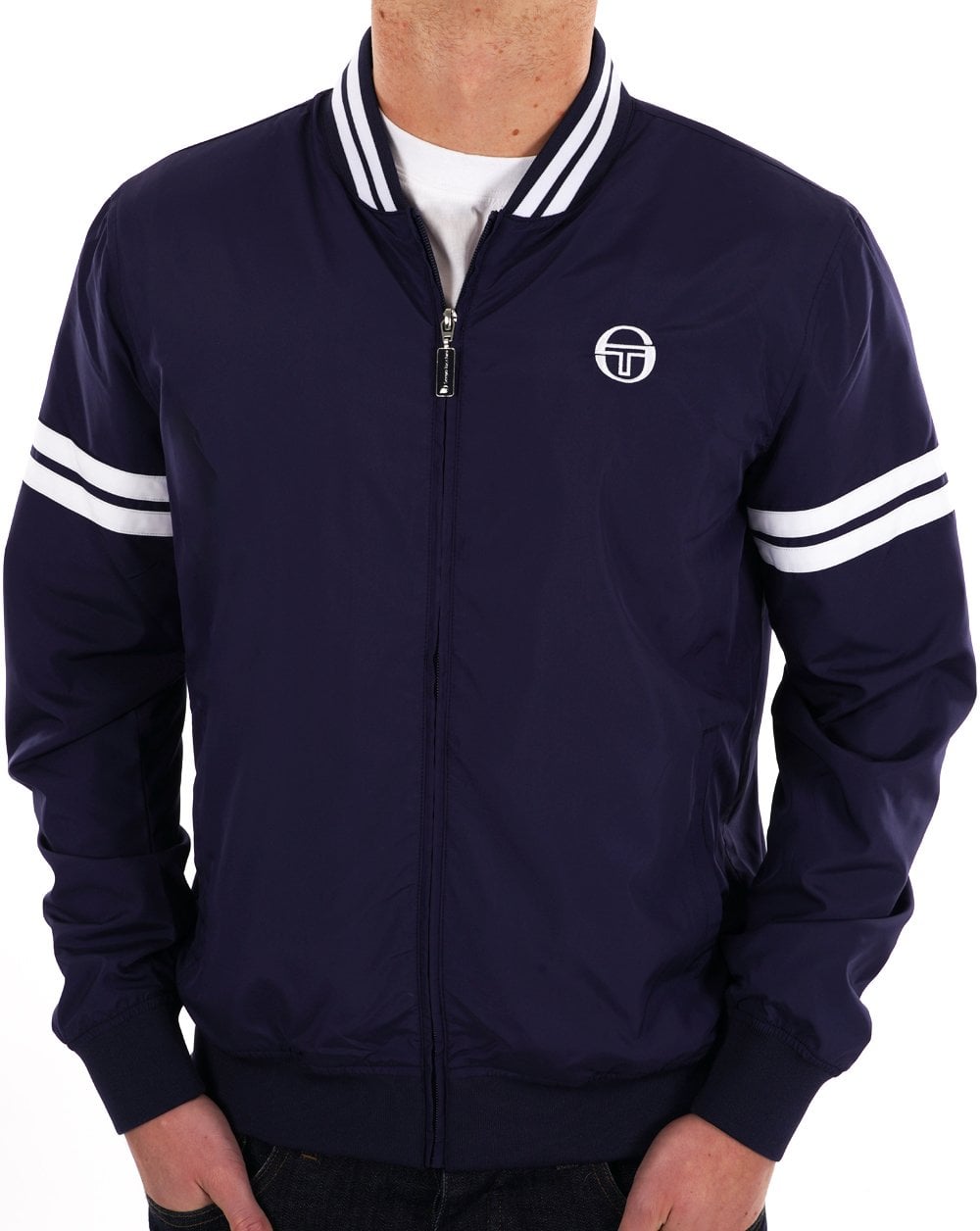 Sergio Tacchini Grello Bomberjacke Marineweiß