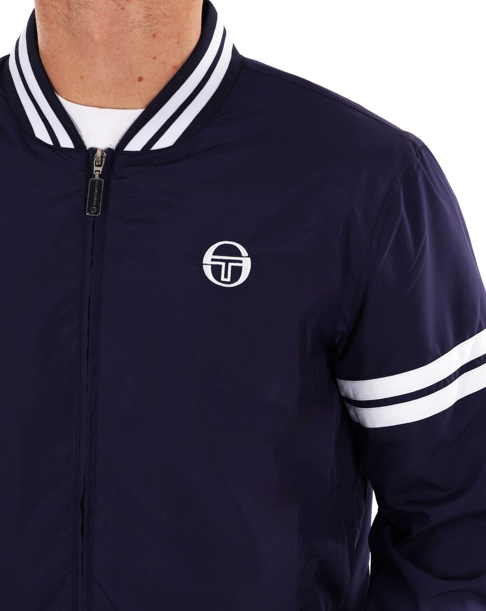 Sergio Tacchini Grello Bomberjacke Marineweiß