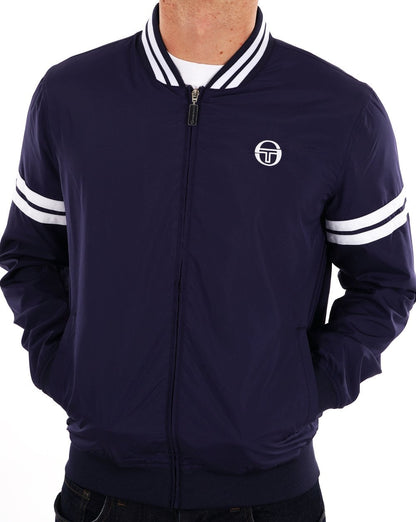 Sergio Tacchini Grello Bomberjacke Marineweiß
