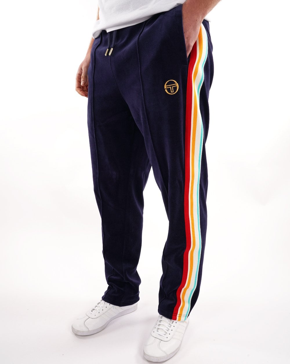 Sergio Tacchini Slice Velours-Trainingshose, Marineblau