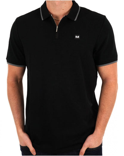 Weekend Offender Monti Zip Polo Schwarz
