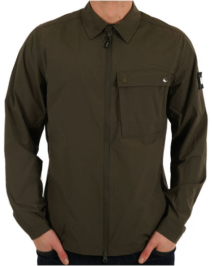 Weekend Offender Southbank Overshirt Khaki Grün