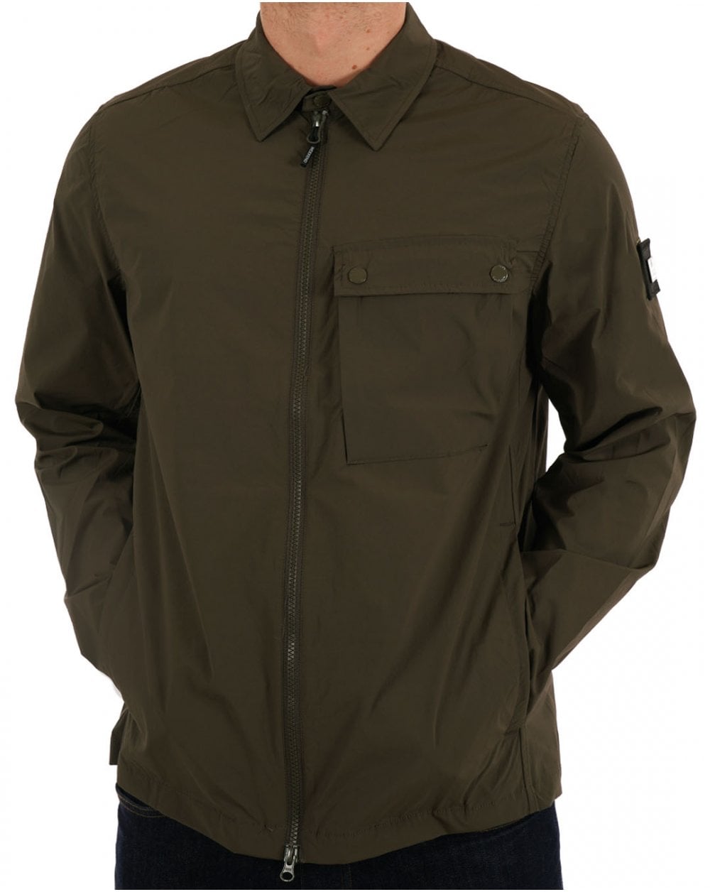 Weekend Offender Southbank Overshirt Khaki Grün