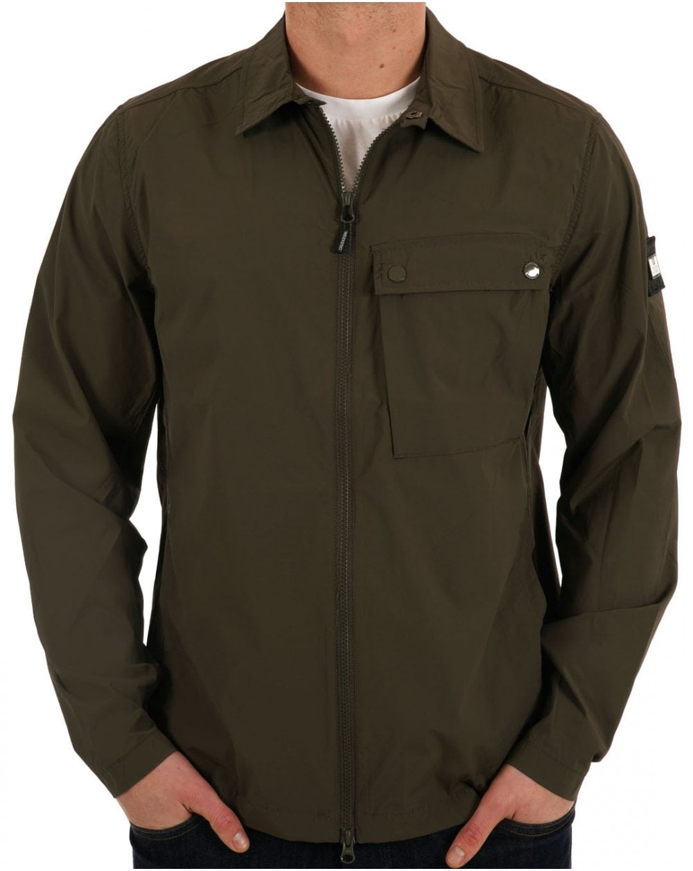 Weekend Offender Southbank Overshirt Khaki Grün