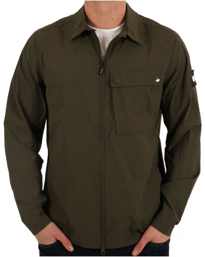 Weekend Offender Southbank Overshirt Khaki Grün
