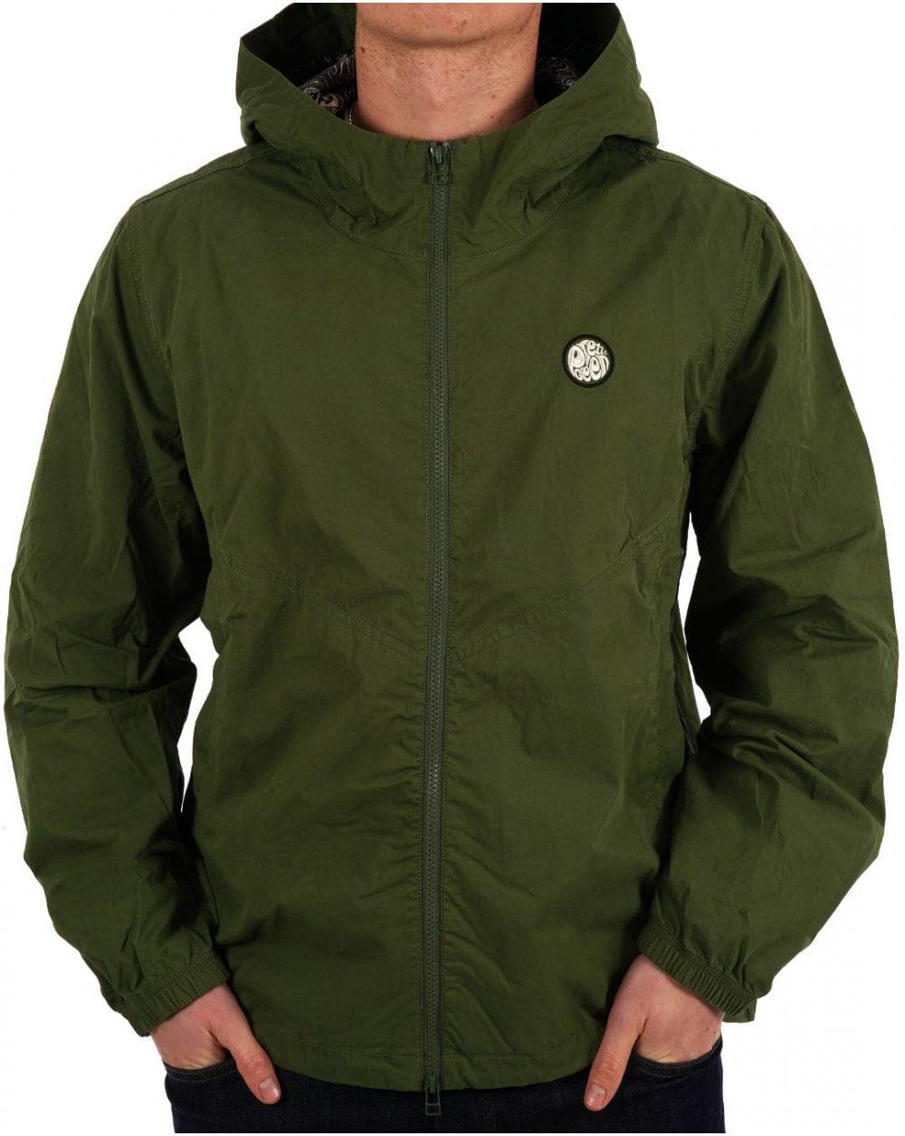 Pretty Green Feltham Kapuzenjacke Khakigrün