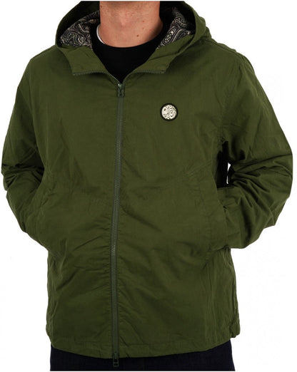 Pretty Green Feltham Kapuzenjacke Khakigrün