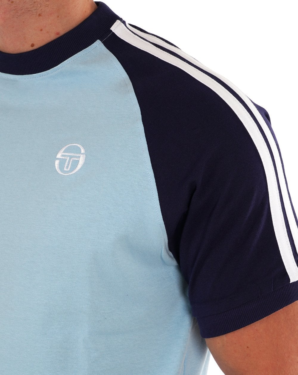 Sergio Tacchini Sky / Navy Retro T-Shirt