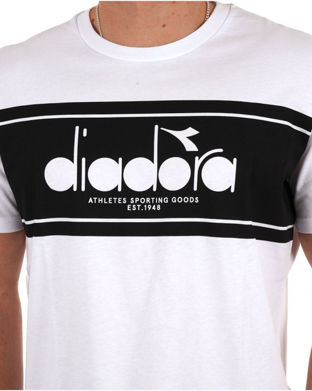 Diadora Logo T-Shirt Weiß/Schwarz