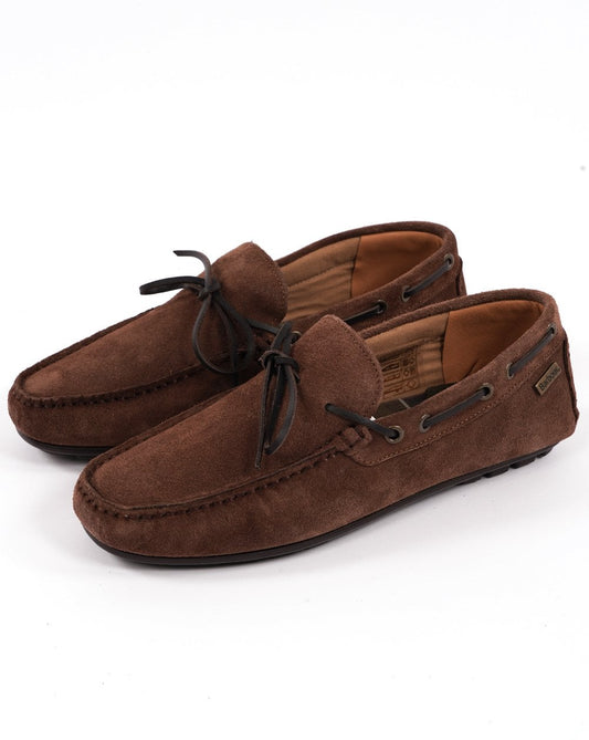 Barbour Courage Driving Shoe Choco Wildleder