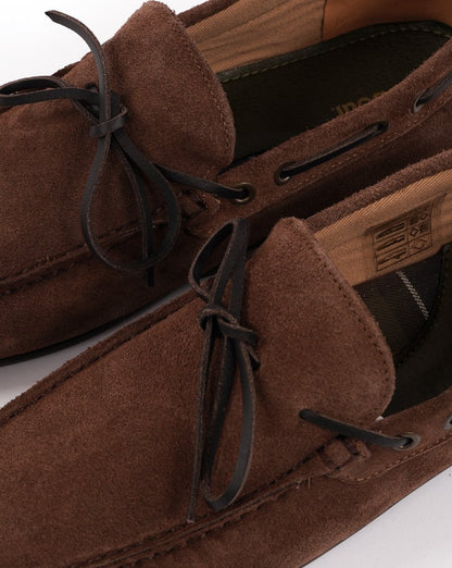 Barbour Courage Driving Shoe Choco Wildleder