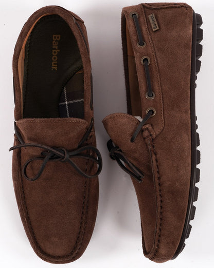 Barbour Courage Driving Shoe Choco Wildleder
