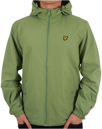 Lyle &amp; Scott – Durchgehende Kapuzenjacke mit Reißverschluss, Rauchgrün