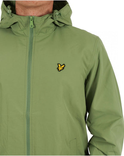 Lyle &amp; Scott – Durchgehende Kapuzenjacke mit Reißverschluss, Rauchgrün
