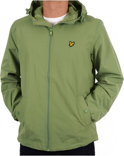 Lyle &amp; Scott – Durchgehende Kapuzenjacke mit Reißverschluss, Rauchgrün
