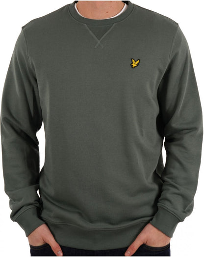 Lyle &amp; Scott Sweatshirt mit Rundhalsausschnitt, Grün Mercurial