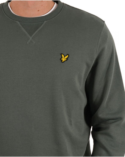 Lyle &amp; Scott Sweatshirt mit Rundhalsausschnitt, Grün Mercurial