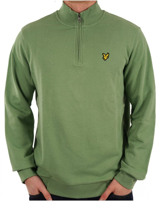 Lyle &amp; Scott – Sweatshirt mit 1/4-Reißverschluss, Rauchgrün