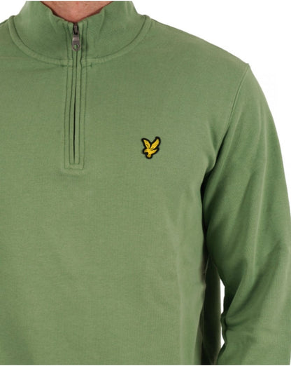 Lyle &amp; Scott – Sweatshirt mit 1/4-Reißverschluss, Rauchgrün