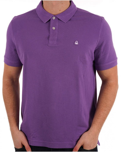Benetton Poloshirt Schwarze Johannisbeere