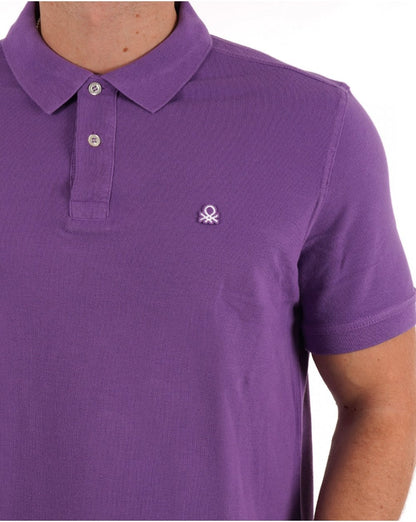 Benetton Poloshirt Schwarze Johannisbeere