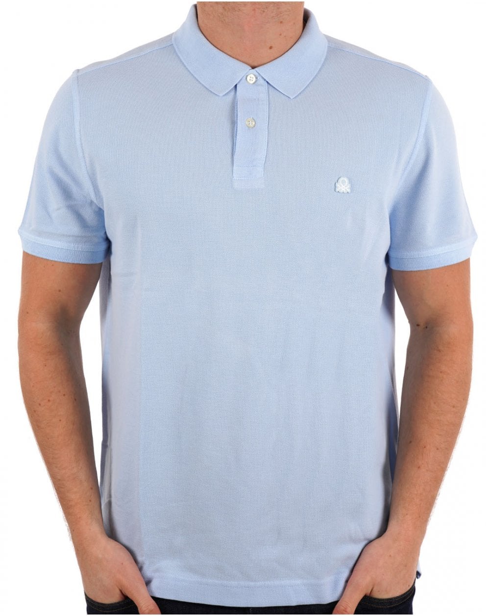 Benetton Poloshirt Himmelblau
