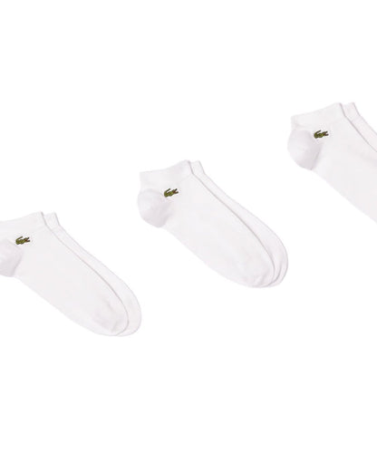 Lacoste – Niedrig geschnittene Socken im Dreierpack, Weiß