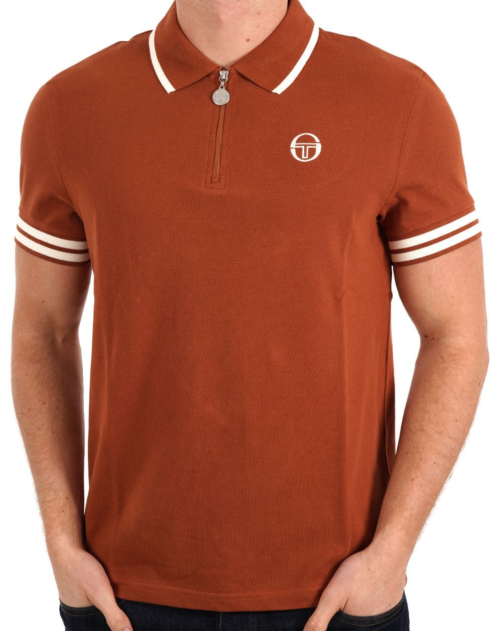 Sergio Tacchini Iceberg 1/4 Zip Polo Mokka
