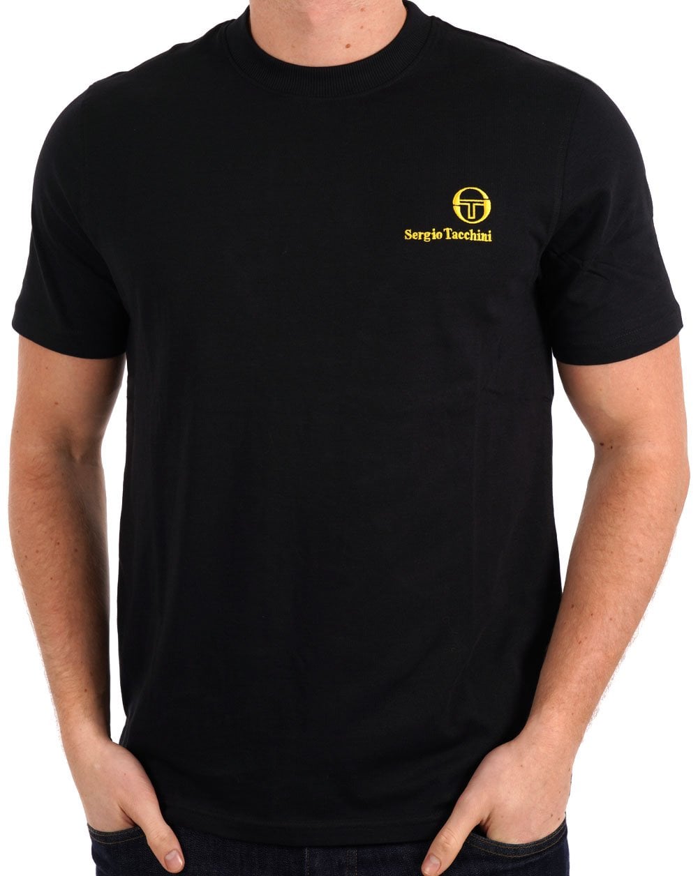 Sergio Tacchini Felton T Shirt Black/Gold