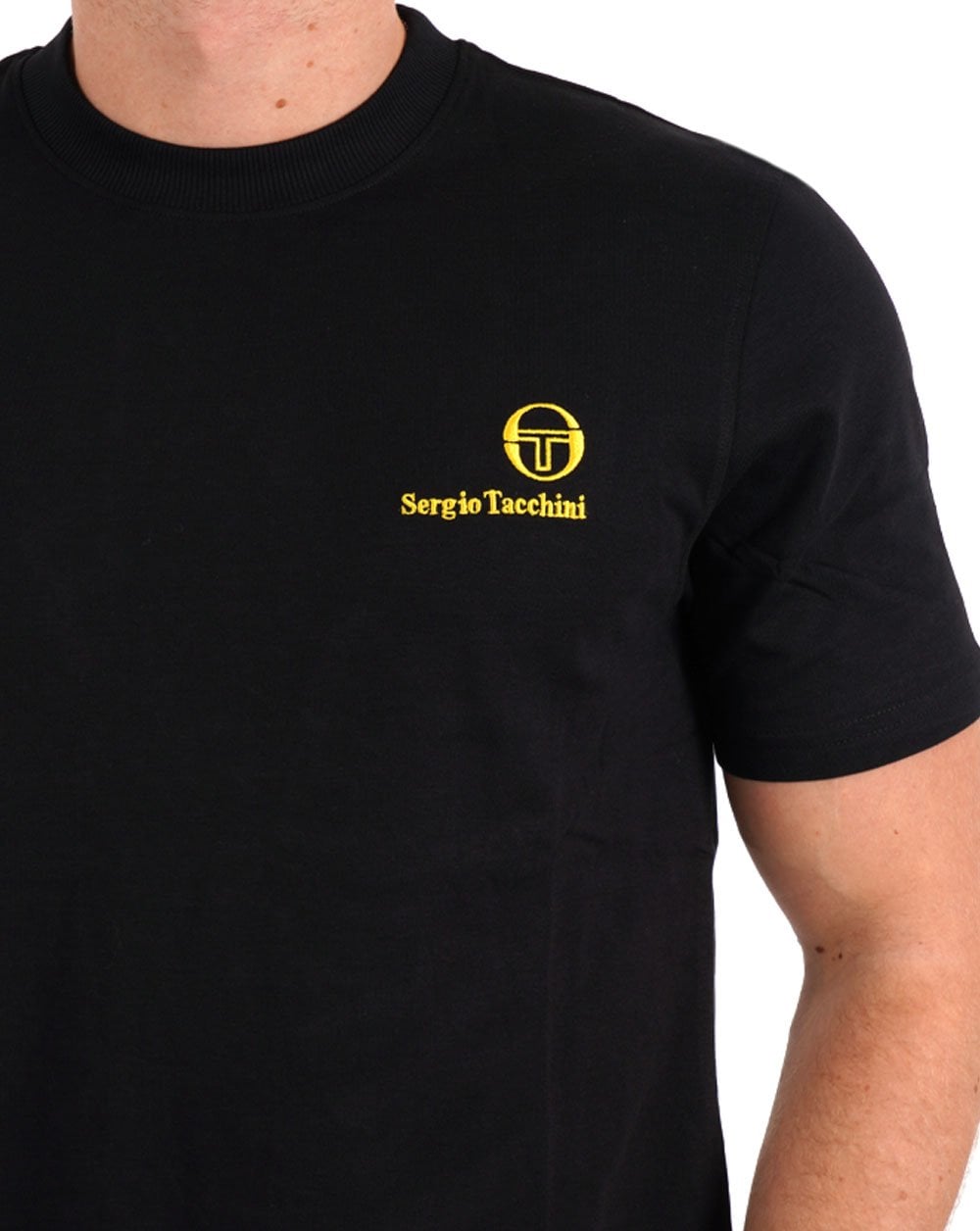 Sergio Tacchini Felton T Shirt Black/Gold