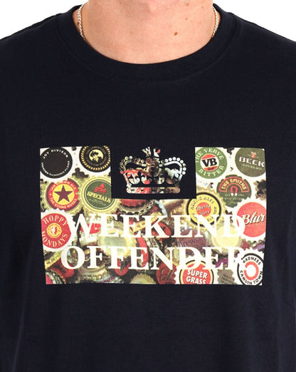 Weekend Offender Caps T-Shirt Marineblau