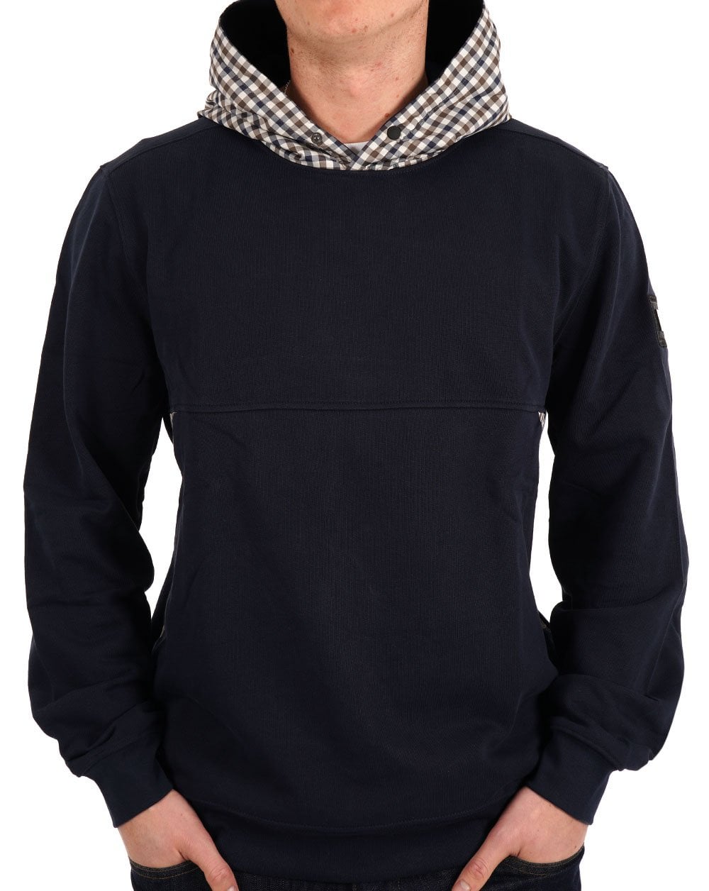 Weekend Offender Bayswater Hoodie Marineblau/Mid House Check