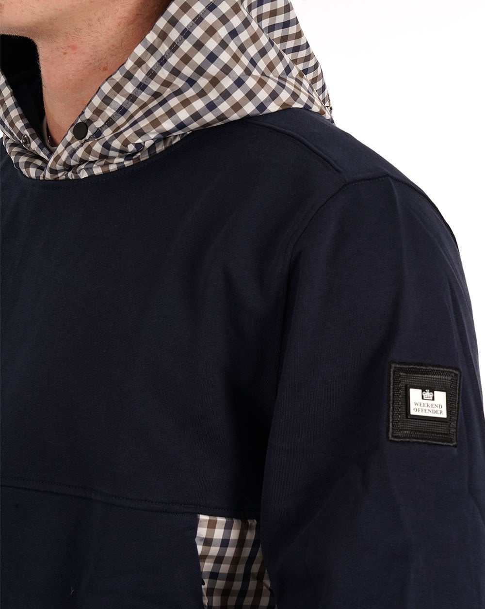 Weekend Offender Bayswater Hoodie Marineblau/Mid House Check