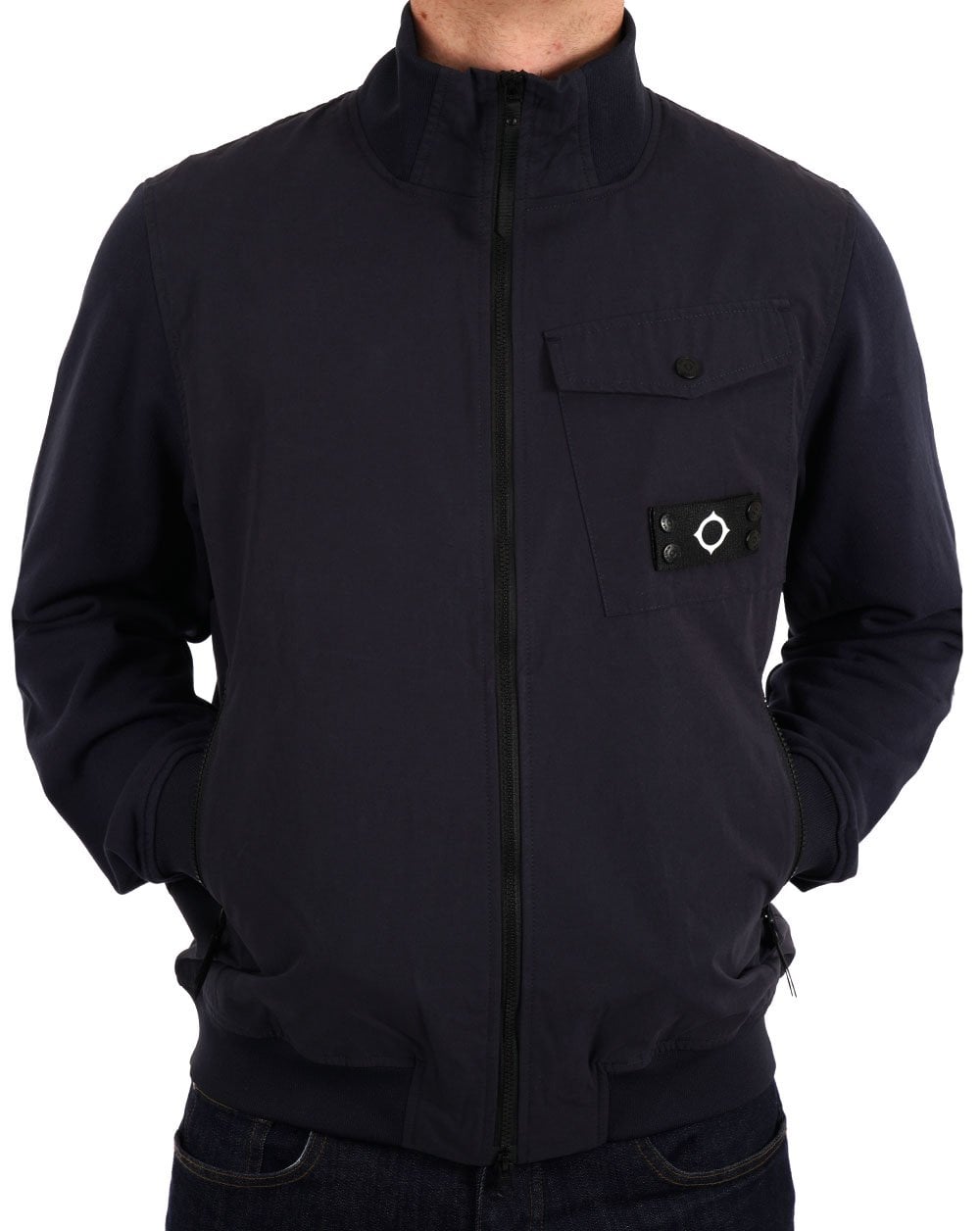 MA.STRUM Mixed Media FZ Jacke Tintenblau