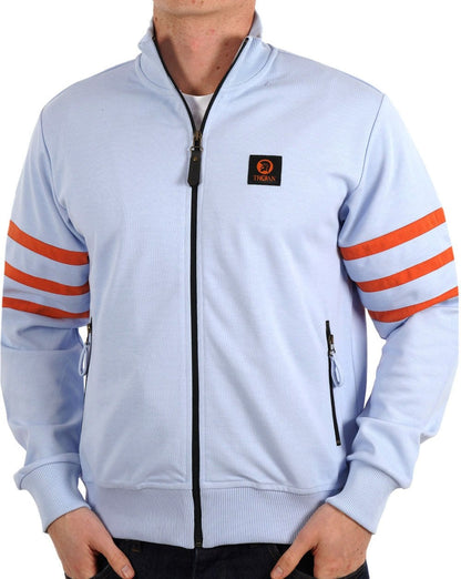 Trojan – Trainingsjacke mit Streifenärmeln, Puderblau