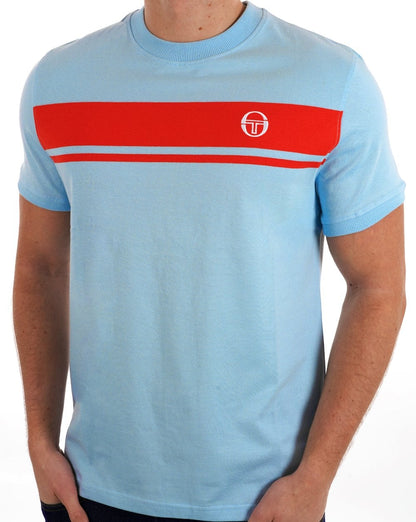 Sergio Tacchini Masters T-Shirt Himmelblau/Grenadine