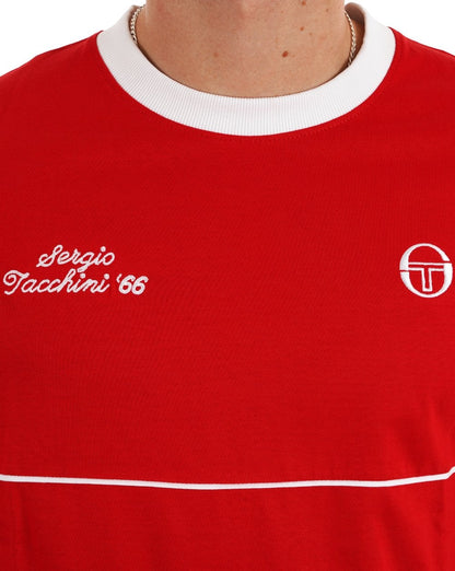Sergio Tacchini Orion Davis T-Shirt Dunkelrot/Weiß