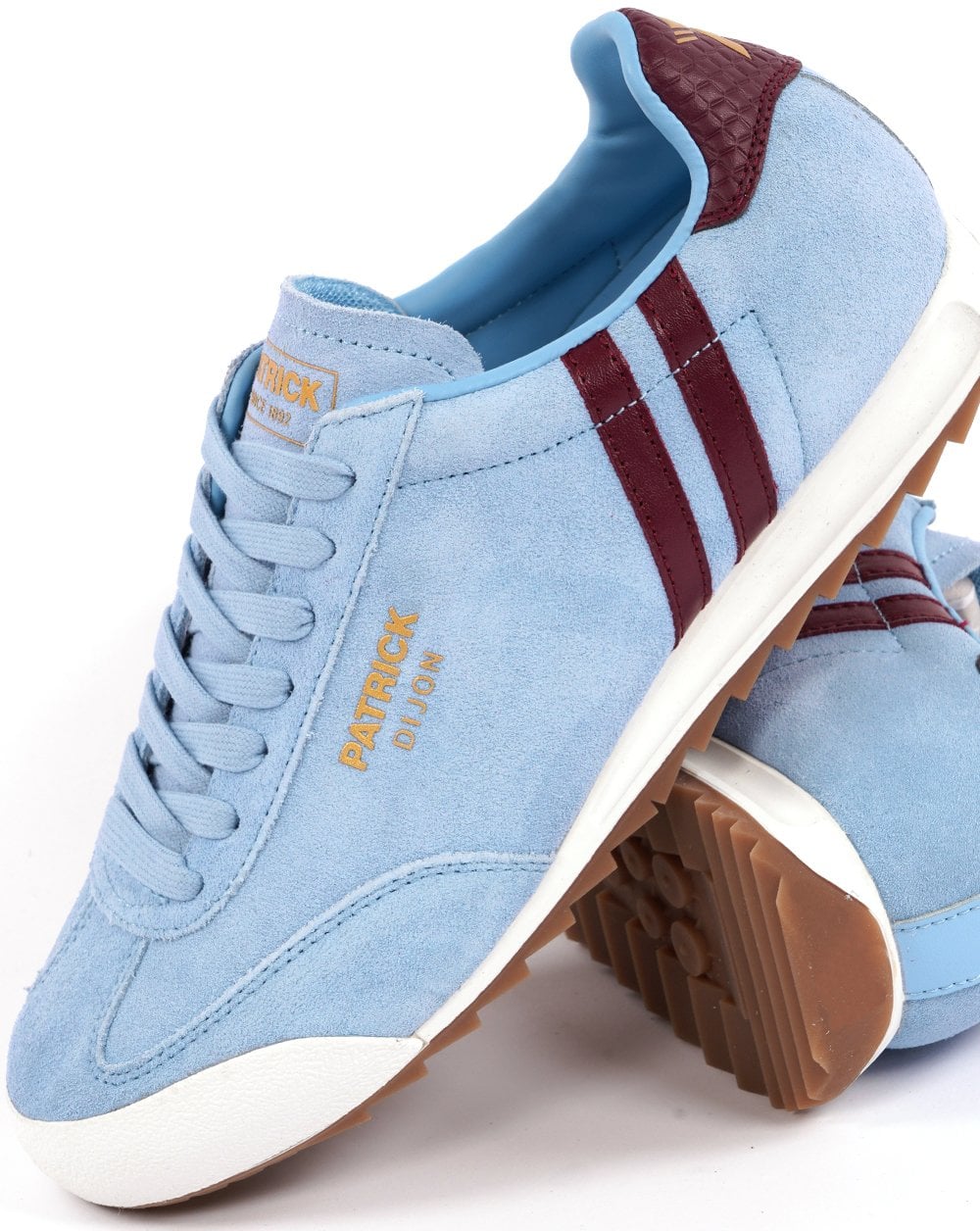Patrick Dijon Trainers Sky Blue/Burgundy