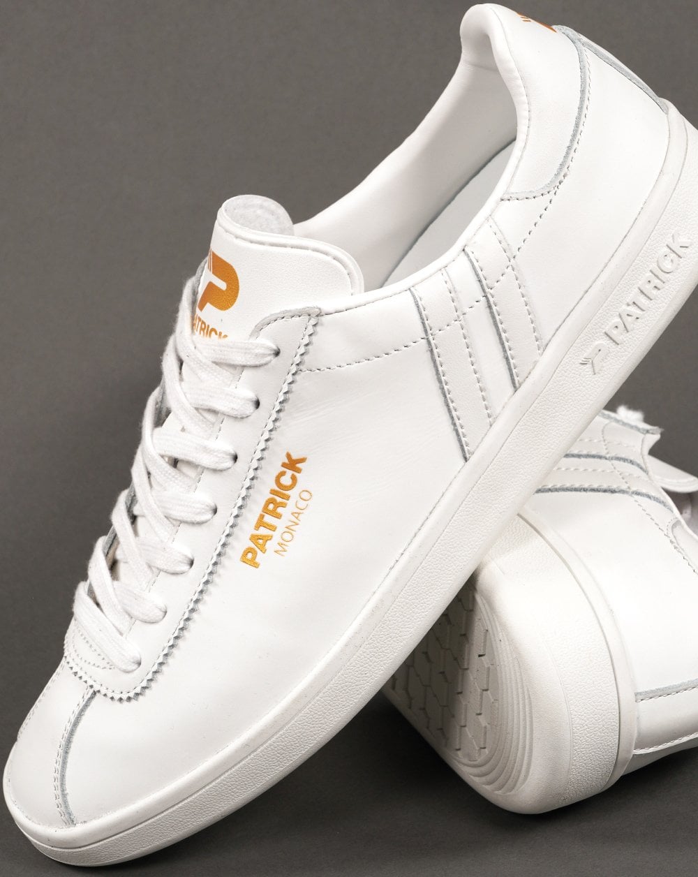 Patrick Monaco Sneakers aus weißem Leder